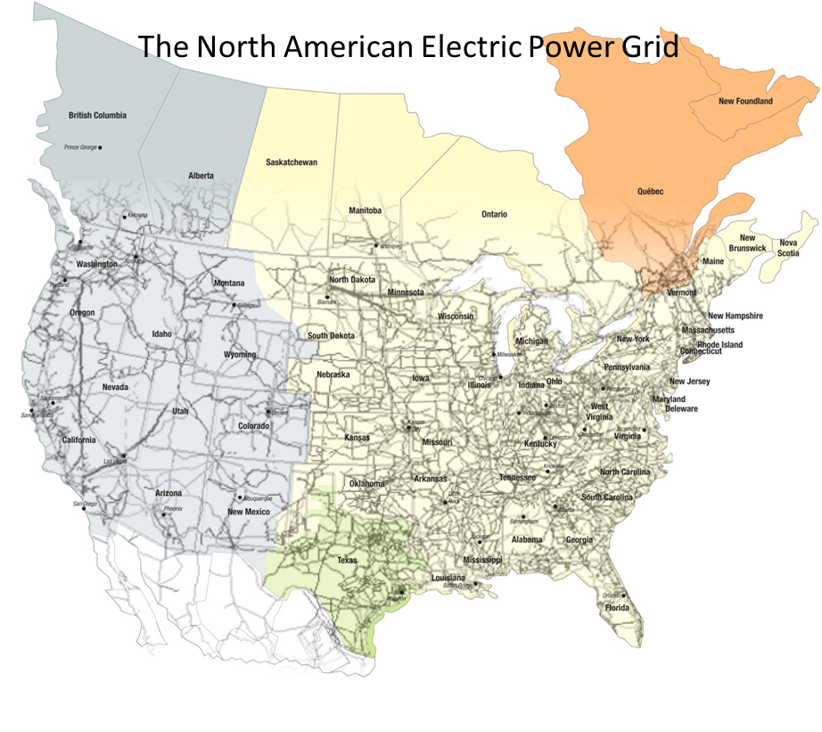 north american power grid map