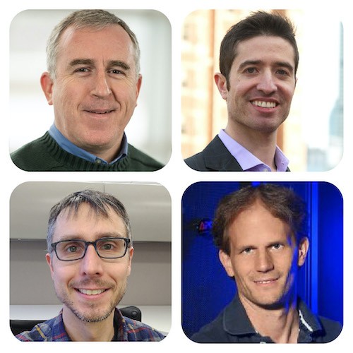Clockwise from top left—Tim Williams of Argonne National Lab, Aaron Scheinberg of Jubilee Development, Kai Germaschewski of the University of New Hampshire, and Bryce Allen of Argonne National Lab