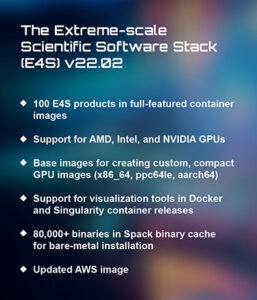 Extreme-scale Scientific Software Stack v22.02 specs