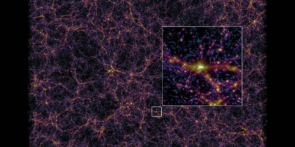 Visualization of results from a cosmological hydrodynamical simulation run with the CRK-HACC code